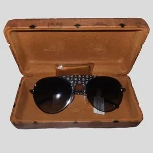 MCM Aviator Sunglasses with Logo Plaque SALE 20% OFF Mcm Aviator Sunglasses MCM Aviator Sunglasses Dark Ruthenium  main image 4